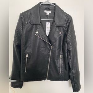 Topshop Faux Leather Jacket.  Size 12